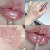 Hooux Glitter Lip Gloss Liquid Lipstick Moisturizing Plumping Lip Glaze High Gloss Sparkle Lip Glaze Tint Korean Makeup Cosmetics