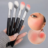 Hooux Angled Highlight Blusher Brushes Goat Hair Powder Blush Makeup Brush Cheeks Powder Contour Blush Professional Face Makeup Tools