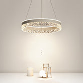 Hooux LED Modern Ceiling Crystal Chandeliers for Kitchen Dining Tables Living Room Luxury Design Bedroom Hanging Lamps Indoor Lighting