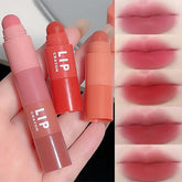 Hooux 4 In 1 Matte Lipstick Pencil Kit Combo Velvet Sexy Red Lip Tint Non-stick Cup Multicolour Lipstick Pen Makeup Lips Cosmetic Set