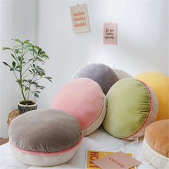 Hooux Macaron Cushion Futon Tatami Floor Mat Sofa Creative Throw Pillow for Couch Home Decorative Soft Plush Office Chair Pillow Gift