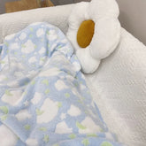 Hooux INS Blanket Cartoon Moon Star Printed Throw Flannel Blanket Office Sofa Blanket Soft Bedding For Adults Children Plush Bedspread
