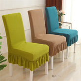 Hooux Universal Conjoined Chair Covers Household Ornament Antiskid High Elasticity Hotel Four Seasons Seat Covers Wedding Decoration