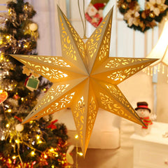Hooux Hollow Star Hanging Pendants Ramadan Decoration 2024 for Home Navidad Natal Noel Gifts Christmas Ornaments New Year 2025