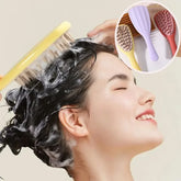Hooux Clearance Silicone Scalp Massage Comb Shampoo Brush Hair Washing Brush Head Massager Bath Brush Body Scrubber Hair Accessories
