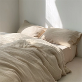 Hooux French Girls Pure Bedding Set Soft Washed Cotton Bed Sheet Quilt Cover Set Pillowcase Bed Linens Handmade Embroidery Bedding Set