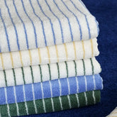 Hooux Striped Geometric Rhombuses Cotton Towels Soft Absorbent Face Towel Combed Long Staple Kids Hands Towel Adult Bath Household To