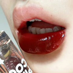 Hooux Punk Juice Red Lipgloss Black Mirror Glass Water Light Clear Lip Glaze Waterproof Non Stick Liquid Lipstick Nude Lip Tint Makeup