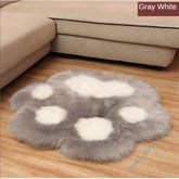 Hooux Cute Cat Paw Bear Foot Cushion Animal Footprint Shape Soft Plush Carpet Home Sofa Table Floor Mat Bedroom Decorative Carpet