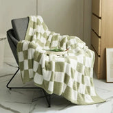 Hooux Textile City Ins Nordic Sofa Blanket Checkerboard Plaid Velvet Throw Blanket Home Sofa Cover Knitted Blanket 150x200cm