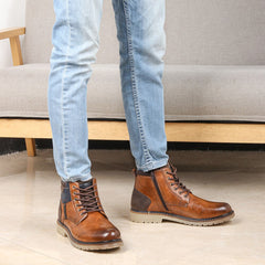 Hooux Boots Men Comfortable Classic Fashion Autumn Winter Ankle Boots #DX5261
