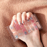 Hooux 3pcs 22 Tips Nail Sticker Solid Color And Striped Manicure Creative Salon Nail Wraps DIY Nail Stickers Set Sticker For Nails Art