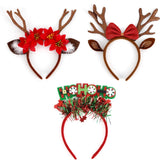 Hooux Christmas Headbands for Women, Antler Headbands, Cute Hairpins, Deer Horn Christmas Headbands