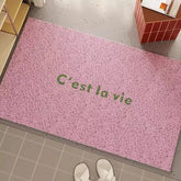Hooux French PVC Doormat Cuttable House Entrance Welcome Mat Rug Carpet Anti Dust Pad Outdoor Aesthetic Home Room Decor