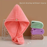 Hooux 1pc Quick-Drying Hair Cap For Women Absorbent Coral Fleece Shower Cap With Thickened Towel For Hair Drying And Wrapping