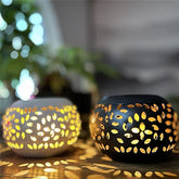Hooux Solar Lantern Outdoor Waterproof Retro Metal Decorative Lamp Auto On/Off Lighting Dusk to Dawn for Indoor Desk Patio Garden Pathway Yard Lighting