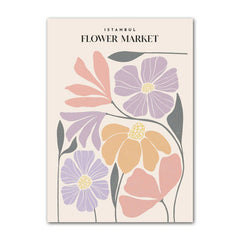 Hooux Pastel Flower Market Canvas Posters