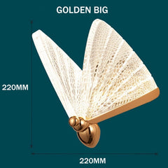 Hooux LED Butterfly Wall Lamp Nordic Indoor Lighting Modern Light Bedside Bedroom Christmas Home Decoration Wall Lamps