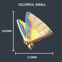 Hooux LED Butterfly Wall Lamp Nordic Indoor Lighting Modern Light Bedside Bedroom Christmas Home Decoration Wall Lamps