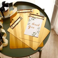 Hooux Elegance Stylish Golden Clip Boards