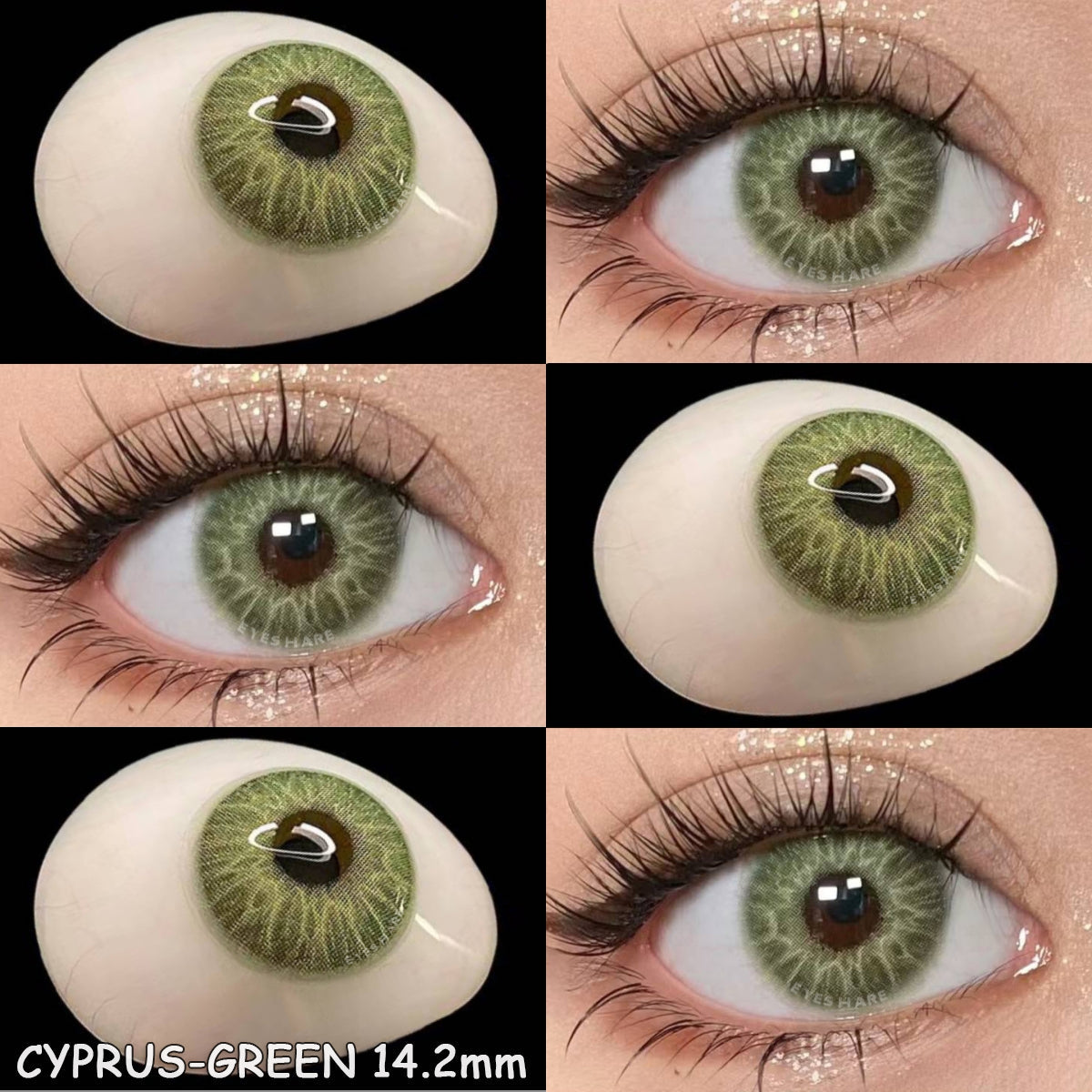 Hooux Cyprus Green 14.2mm 1 Pair | 1 Year