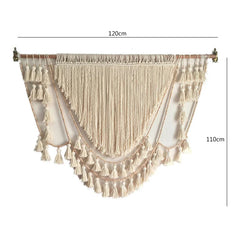 Hooux Lagre Macrame Wall Hanging Tapestry Hand-woven  Pendant Tassel Geometric Tapestry Bedside Wall Boho Decor Wedding Backdrop Decor