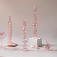 Hooux Danish Pastel Colorful Layered Candle Stick