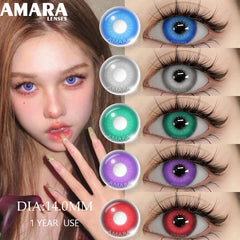 Hooux Cosplay Color Contact Lenses for Eyes Yearly Makeup Halloween Masquerade Beauty Contact Lenses Eye Christmas Party