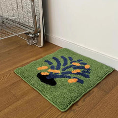 Hooux Tufting Seat Mat Soft Round Square Floral Splash Firework Floor Chair Sofa Cushion Pad Home Office Chic Cozy Decor 40x40cm