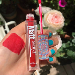Hooux Nude Lip Gloss Waterproof Liquid Matte Lipstick Long Lasting 4g Quick Dry Red Lip Gloss Cosmetics Sexy Matte Velvet Lipstick