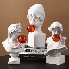 Hooux Modern Desktop nordic home decor Decorative sculptures home david statue greek statue Decorative statues Head Bust sculpture