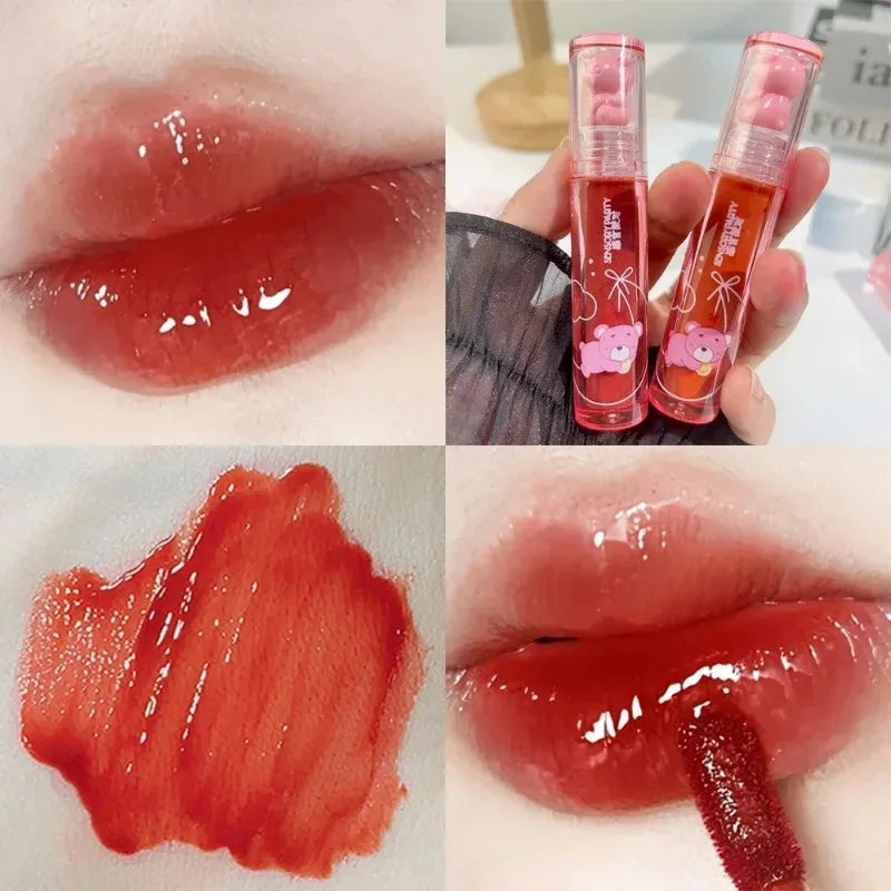 Hooux Moisturizing Mirror Lip Gloss Lasting Crystal Glossy Water Light Lip Glaze Nude Red Liquid Lipstick Women Lips Makeup Cosmetics