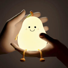 Hooux RGB Night Light Pear Shape USB Rechargeable Dimmable Bedroom Light Bedside Decoration Silicone Lamp Children Gifts Direct Sale