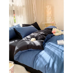 Hooux  Cream fengyundus washed cotton four-Bedding Super soft bed sheet quilt cover three-piece set