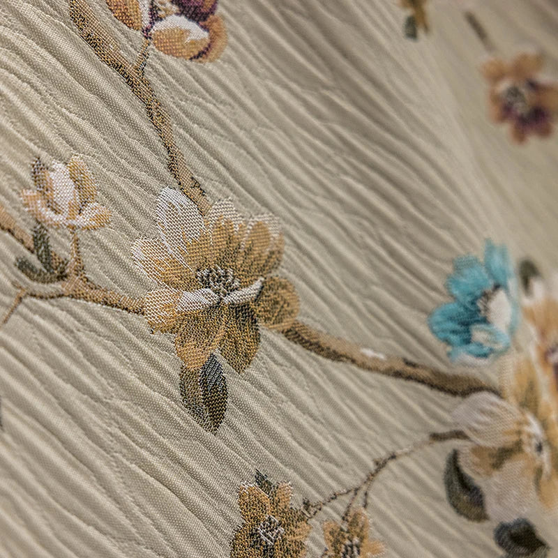 Hooux Retro Floral Living Room Curtains Classical Luxury Bedroom Cortinas Pleats Embroidery Balcony Cortina Window Chinese Curtain 커튼