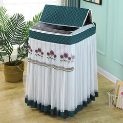 Hooux Fabric Fully Automatic Upper Cover Washing Machine Cover New Lace Dust Cover White Universal Washing Machine Cover