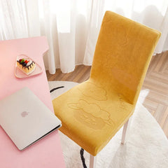 Hooux Elastic Jacquard Velvet Seat Cover Thick Multi-color Fully Covered Chair Cover Dustproof Versatile Chair Cover
