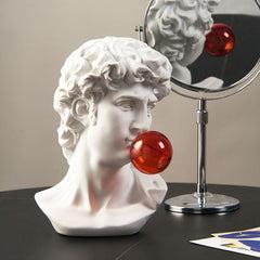 Hooux Modern Desktop nordic home decor Decorative sculptures home david statue greek statue Decorative statues Head Bust sculpture