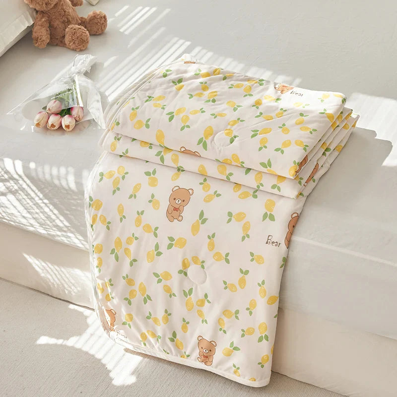 Hooux Pure Mulberry Silk Comforter for Summer/Spring Natural Long Strand Silk Fill Duvet Mulberry Silk Bedding Noiseless Lyocell Shell