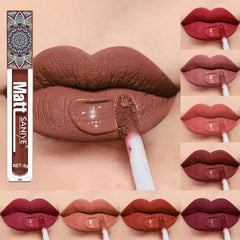 Hooux Nude Lip Gloss Waterproof Liquid Matte Lipstick Long Lasting 4g Quick Dry Red Lip Gloss Cosmetics Sexy Matte Velvet Lipstick
