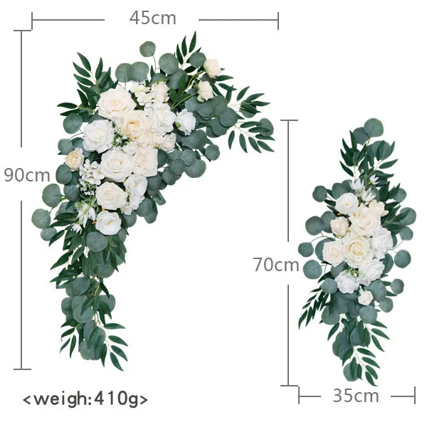 Hooux  Dusty Rose Wedding Arch Flower Swag Arrangement for Country Wedding Ceremony Floral Garland Reception Backdrop Decoration