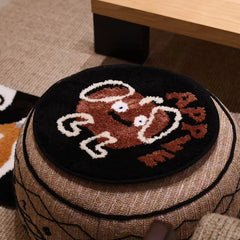 Hooux Tufting Letters Seat Cushion Mat Soft Round Square Apple Heart Chair Sofa Pad Home Room Office Warm Decor for Autumn Winter