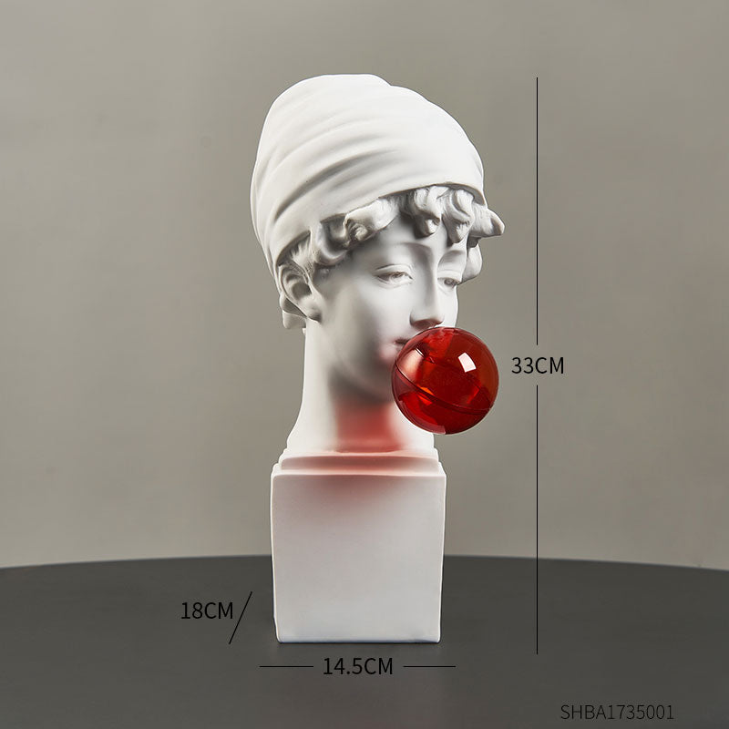 Hooux Modern Desktop nordic home decor Decorative sculptures home david statue greek statue Decorative statues Head Bust sculpture