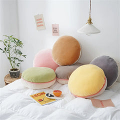 Hooux Macaron Cushion  Futon Tatami Floor Mat Sofa Creative Throw Pillow for Couch Home Decorative Soft Plush Office Chair Pillow Gift