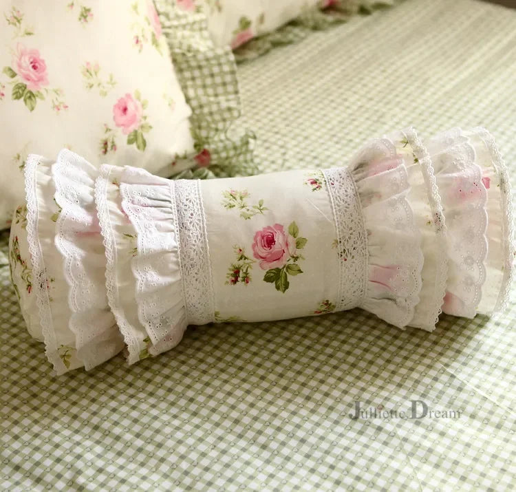 Hooux Fresh Rose Decorative Cushion Cover, Throw Pillows, Bed Throw Pillow, Cute Candy Cushion, Princess Ruffle, Sofa Hand Rests