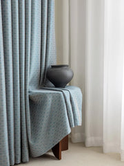 Hooux Modern Minimalist Living Room Curtain Blue Plaid Bedroom Curtain Blackout Study Window Curtains Sun Protection Curtains Cortina