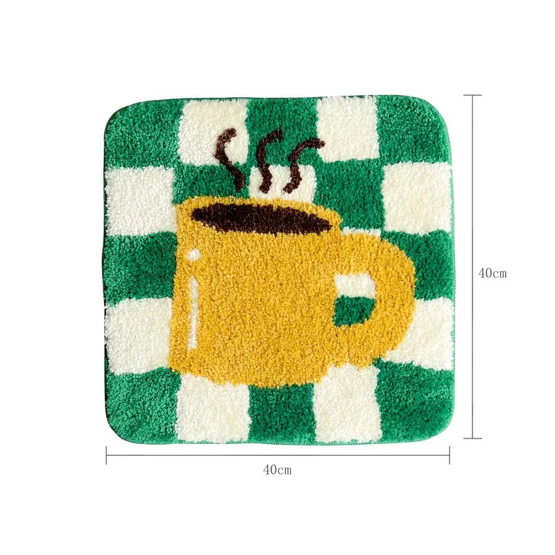 Hooux Lovely Tufting Seat Cushion Soft Round Square Floral Coffee Egg Chair Sofa Pad Home Office Warm Decor for Autumn Winter 40x40cm