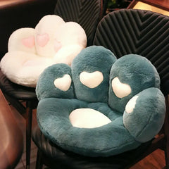 Hooux Lovely Plush Cat Paw Seat Cushion Soft Comfortable Plush Waist Support Chair Cushion Cute Office Chair Cushion Birthday Present
