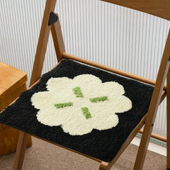 Hooux Tufting Seat Mat Soft Round Square Floral Splash Firework Floor Chair Sofa Cushion Pad Home Office Chic Cozy Decor 40x40cm