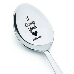 Hooux Valentines Day Gift Stainless Steel Milk Coffee Spoons Love Letter Wedding Souvenirs Anniversary Gift for Girlfriend Boyfriend